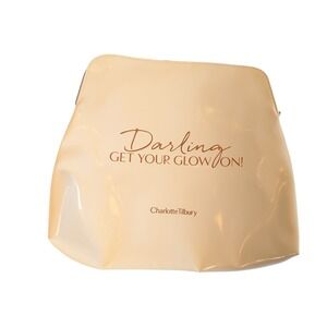 Charlotte Tilbury Darling Get Your Glow On Makeup Bag Pouch Cosmetic Travel XL
